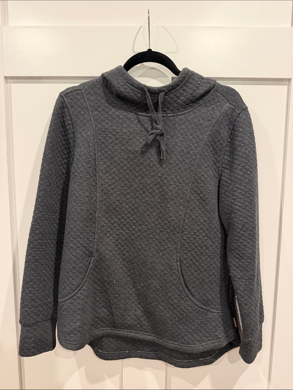 Avalanche Quilted Funnel Neck Pullover - Charcoal Gray